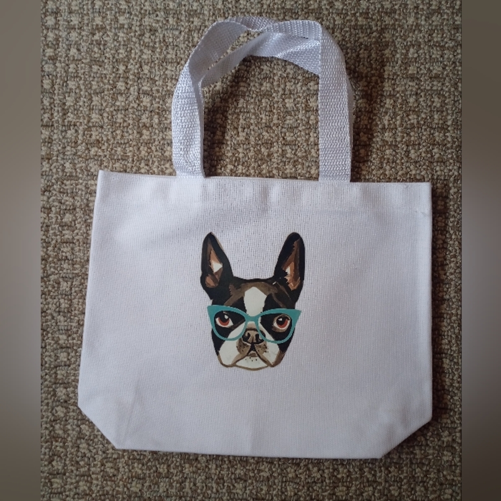 Handmade Boston terrier tote